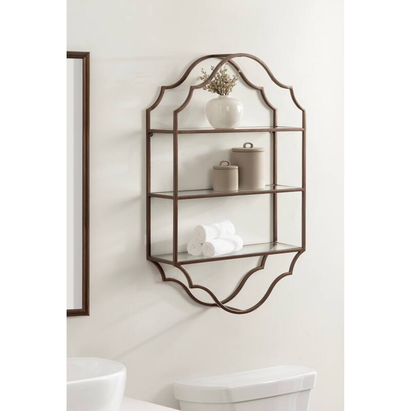Kate and Laurel Leanna Tiered Wall Shelf