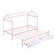 preview thumbnail 7 of 18, Twin XL to King Metal House Platform Bed with 2 Drawers