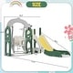 preview thumbnail 32 of 65, 5 in 1 Toddler Slide and Swing Set - Indoor & Outdoor Kids Playground Climber with Telescope - 71.6'' L x 56.3'' W x 45.2'' H