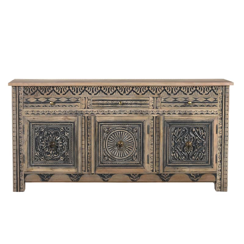 Clara Carved Solid Wood Sideboard