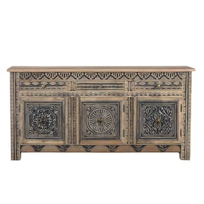 Clara Carved Solid Wood Sideboard