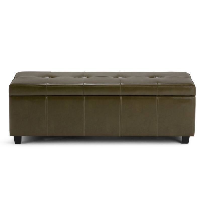 WYNDENHALL Cambridge 48 inch Wide Contemporary Rectangle Storage Ottoman