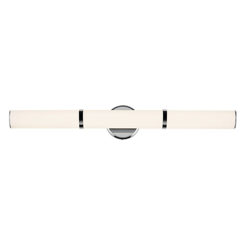 Kichler Lighting Rosh 32" Bath Bar Large LED with White Glass in Chrome