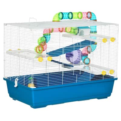 Hamster Cage, Rat House A Tubing System With Multiple Separate Straight Or Curved Pipes - 31" L x 18" W x 23.5" H