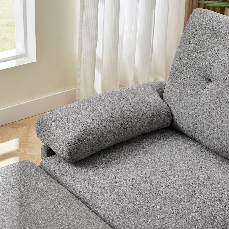 86.22" L Shaped Sectional Sofa with Side Storage Pockets