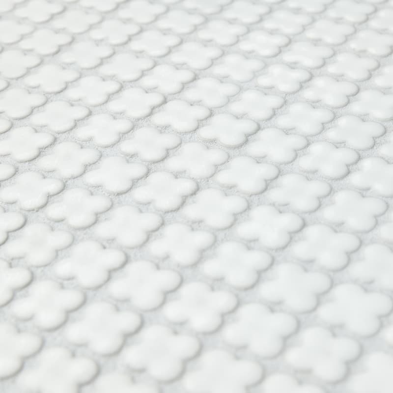 Merola Tile Fioretti Glossy Blanco 12" x 12" Porcelain Floor and Wall Tile