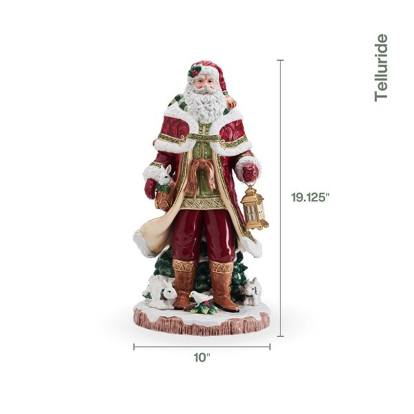 Fitz and Floyd Telluride Grand Red Santa Figurine, 19 Inch - Bed