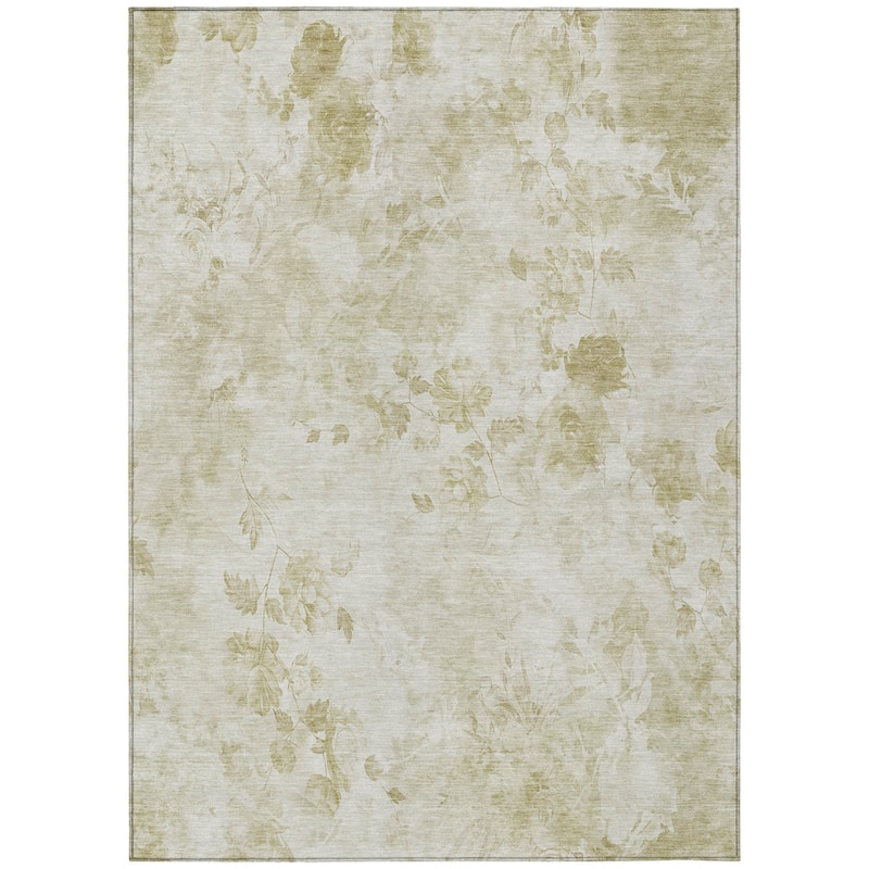 HomeRoots Floral Transitional Rectangle Outdoor Rug