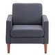 preview thumbnail 3 of 9, Indoor Single Seat Sofa with Solid Wood Legs, Dark Grey