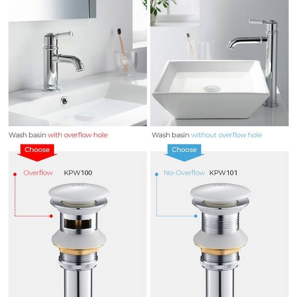 Topstar Bathroom Faucet Vessel Vanity Sink Pop Up Drains Stopper Solid Brass With Overflow Black Color