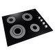 preview thumbnail 5 of 11, Cosmo 24 in. Electric Ceramic Glass Cooktop with 4 Elements, Dual Zone Element, Hot Surface Indicator Light and Control Knobs