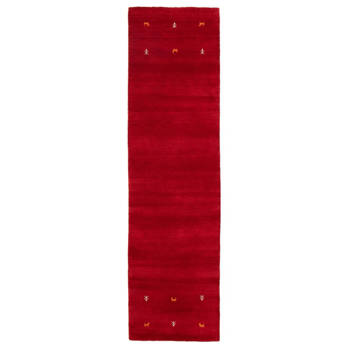 Kashkuli Gabbeh Red Rug 2'7" x 9'7" - 2'7 x 9'7
