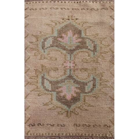 Antique Look Traditional Anatolian Turkish Area Rug Wool Hand-knotted - 1'11" x 2'10"