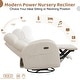 preview thumbnail 13 of 54, Power Swivel Rocker Glider Nursery Recliner with USB Port Set of 2