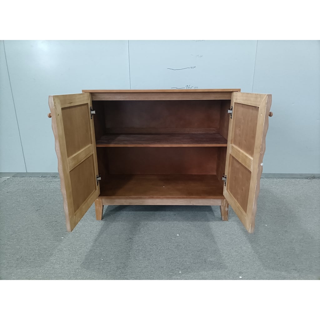 31.5" Geometric Design Sideboard with 2 Doors and Adjustable Shelves