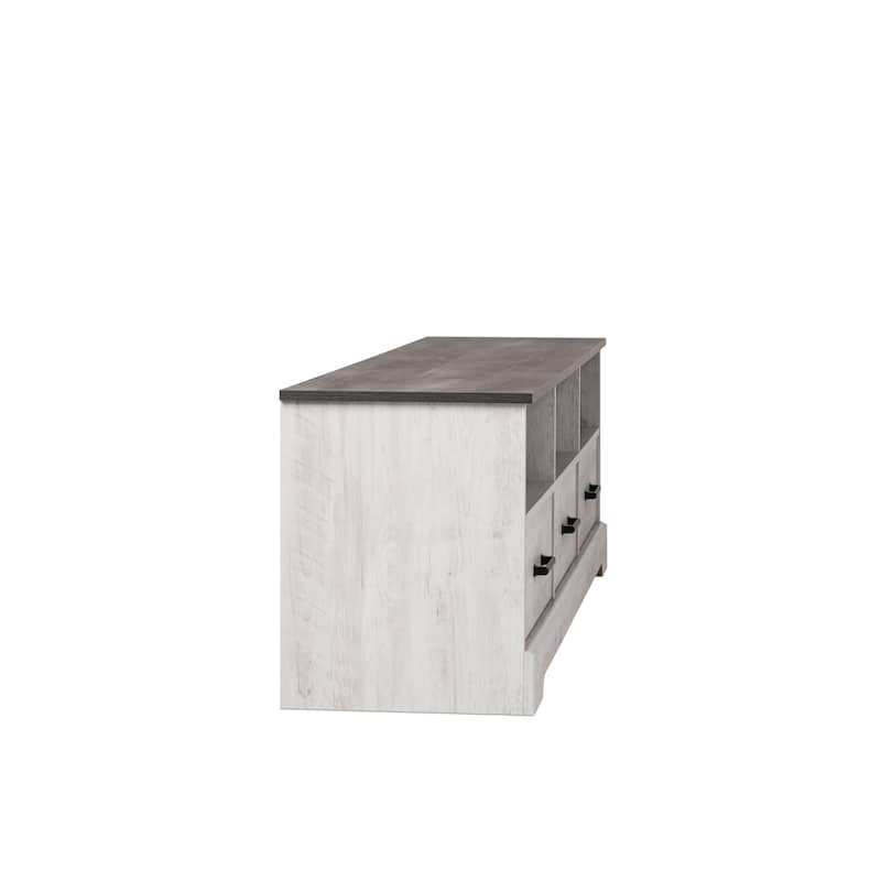 Prepac Rustic Ridge 66" W TV Stand for Living Room, Entertainment Room - 66" W x 20" H x 16" D