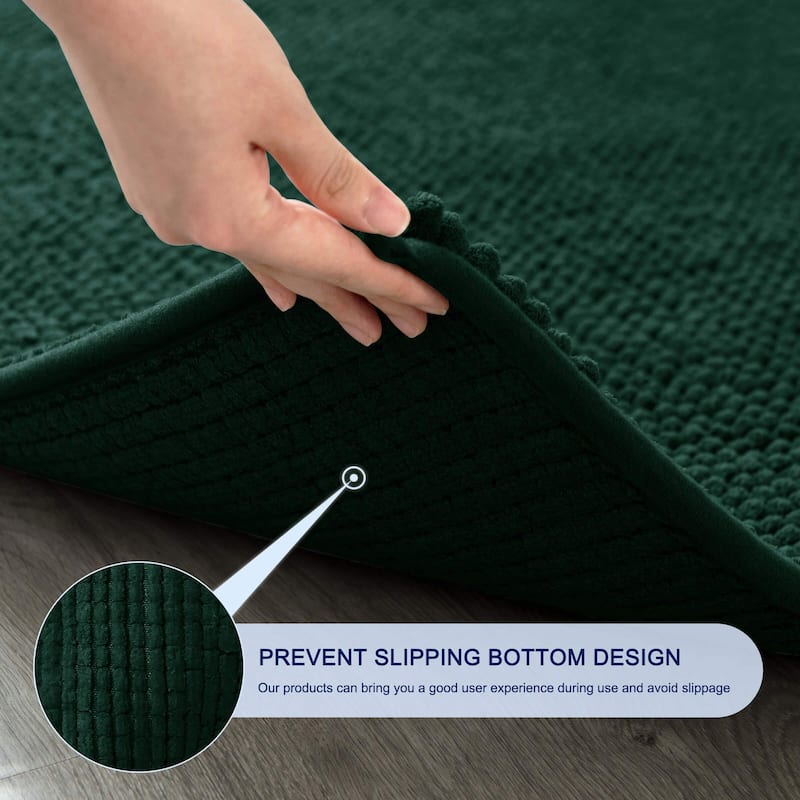 Subrtex Chenille Soft Rugs Super Water Absorbing Shower Mats