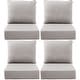 preview thumbnail 44 of 121, Gymojoy 24"x22"x6" Patio Thick Cushions & Pillows Set - Deep Seat Indoor/Outdoor Water & Fade Resistant Four Sets - Beige