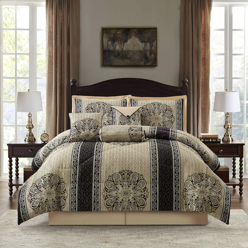 Nanshing Prince 7 Piece Elegant Medallion Comforter Set