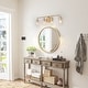 preview thumbnail 6 of 12, Mid-century Modern 4-Light Bathroom Vanity Lights Transitional Wall Sconces with Seeded Glass