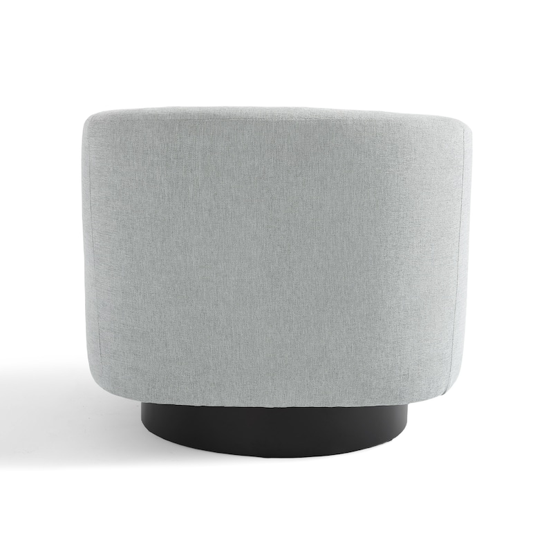 Modern Upholstered Swivel Barrel Club Arm Accent Chair for Living Room