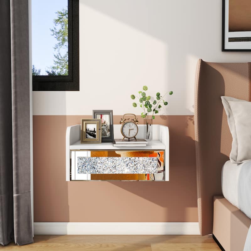 Floating Nightstand with Drawer