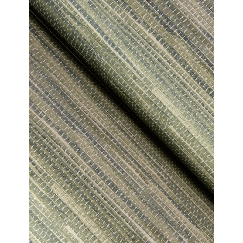 A-Street Prints Exhale Moss Woven Faux Grasscloth Wallpaper