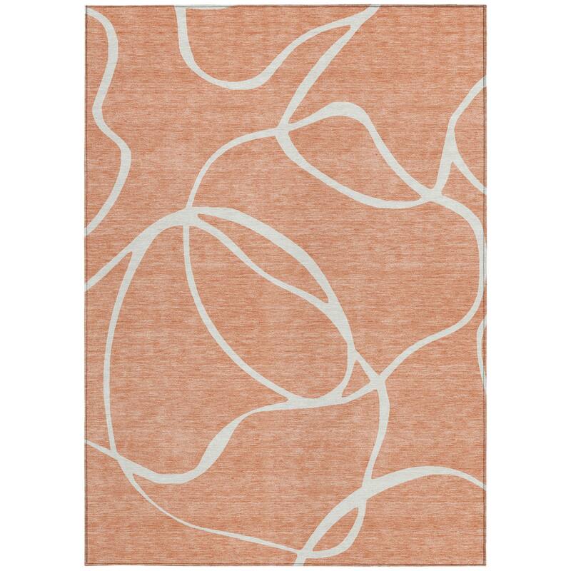 HomeRoots Abstract Transitional Rectangle Outdoor Rug