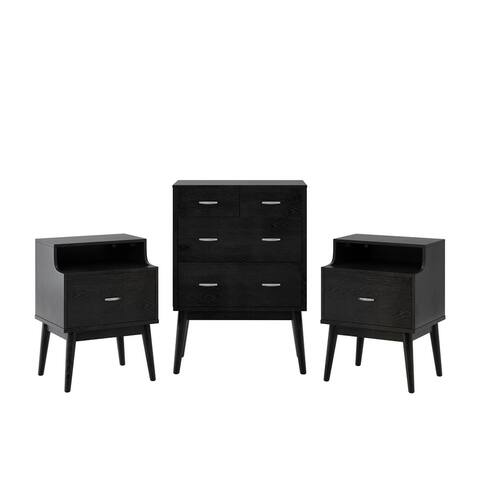 Curtisian 3 Piece 3 Drawer Dresser and Nightstand Bedroom Set by Christopher Knight Home