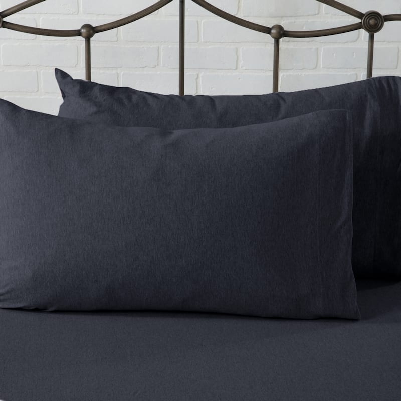 Linery & Co. Heathered Melange Cotton Jersey Knit Sheet Set
