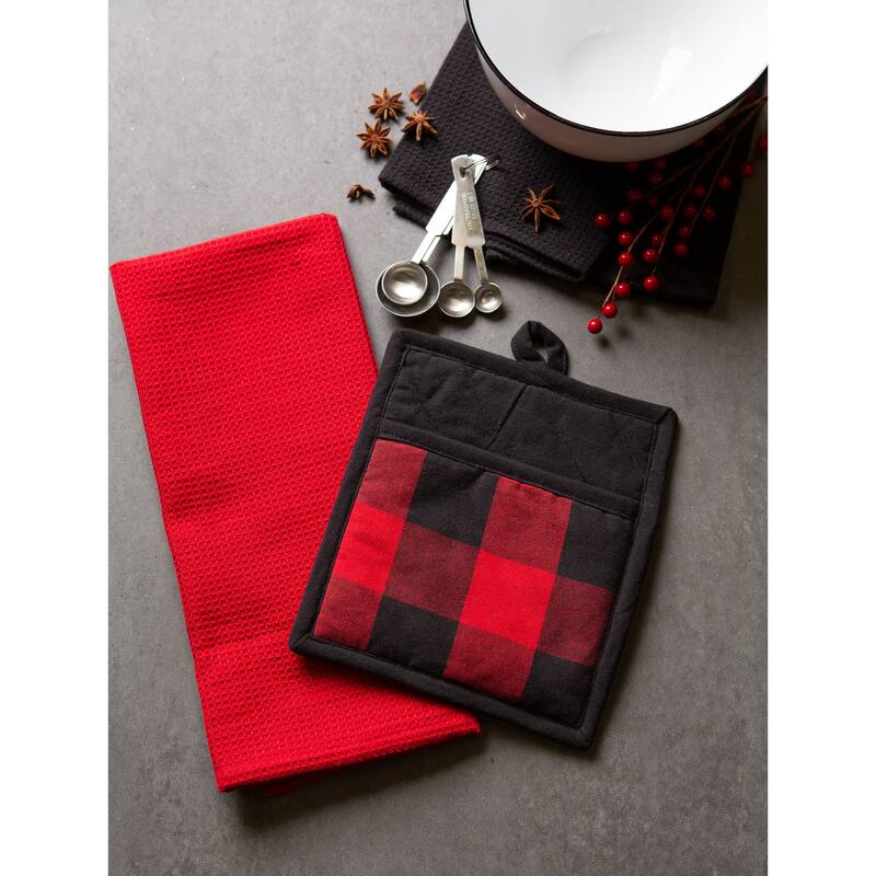 Design Imports Buffalo Check Dishtowel Set of 3 (30 inches long x 20 inches wide)