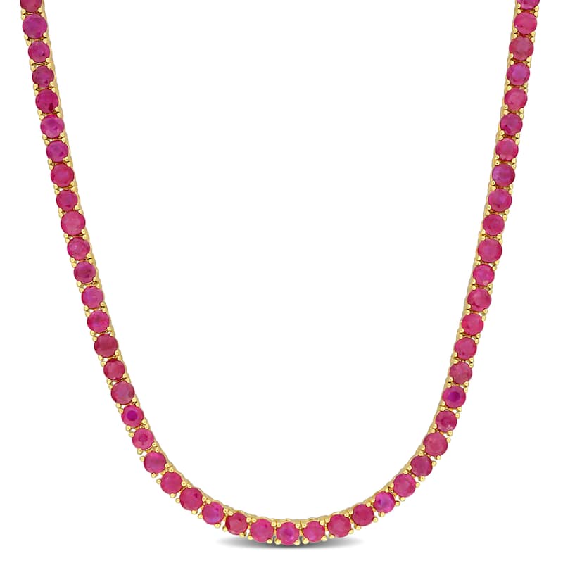 Miadora 14k or 18k White or Wellow Gold Black Diamond or Gemstone Necklace