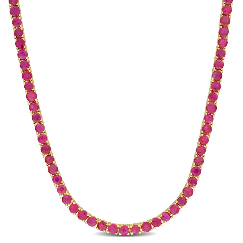 Miadora 14k or 18k White or Wellow Gold Black Diamond or Gemstone Necklace