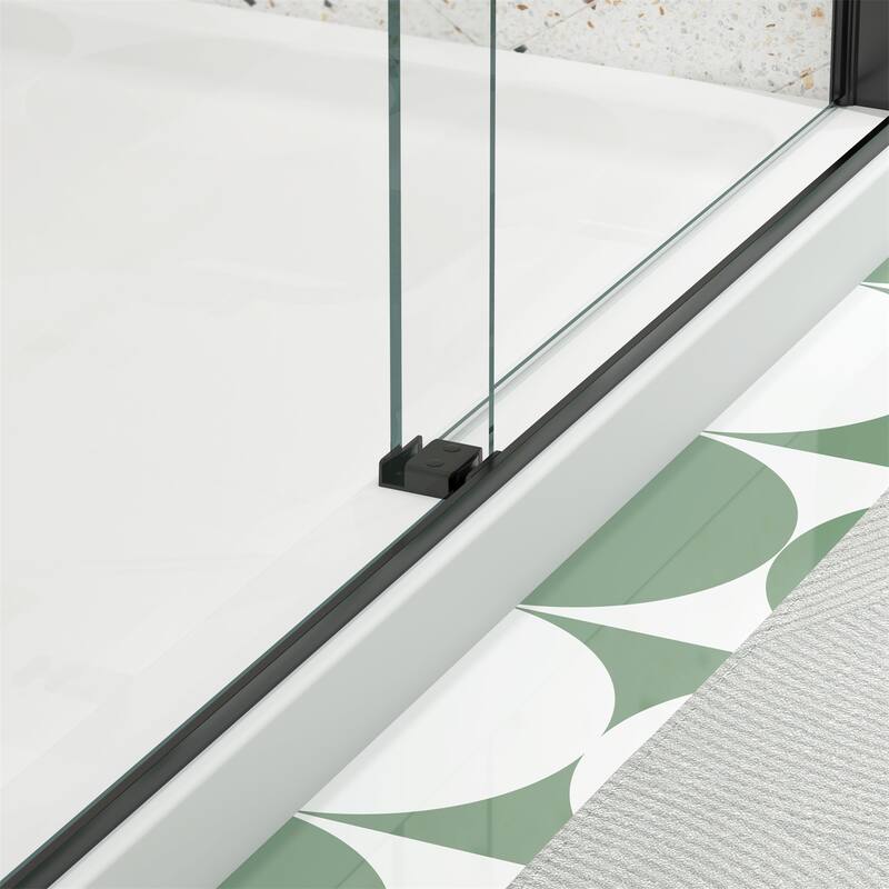 Bypass Sliding Shower Door with 5/16" Tempered Glass