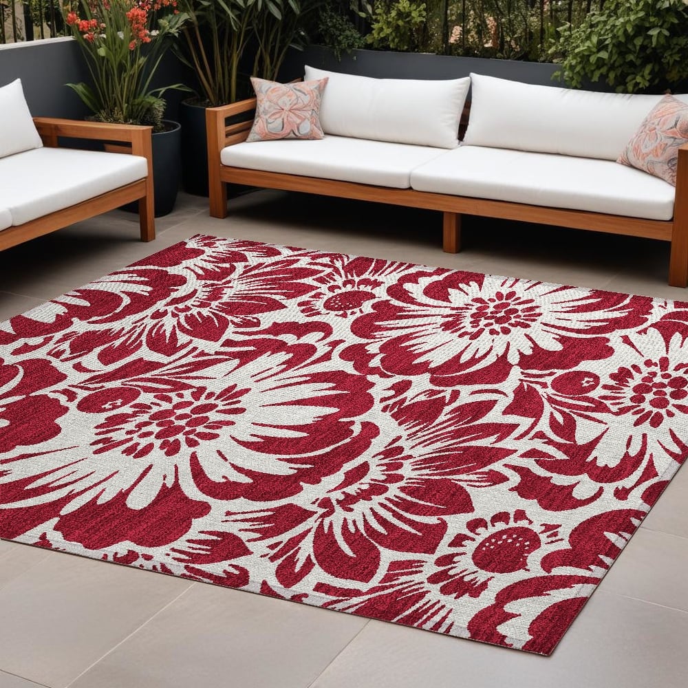 Taz Botanic Elegance Weather Resistant Blended Style Outdoor Rug