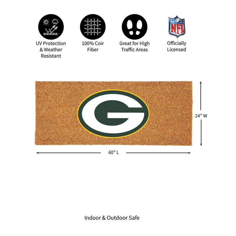 Green Bay Packers Full Color Indoor/Outdoor Coir Mat