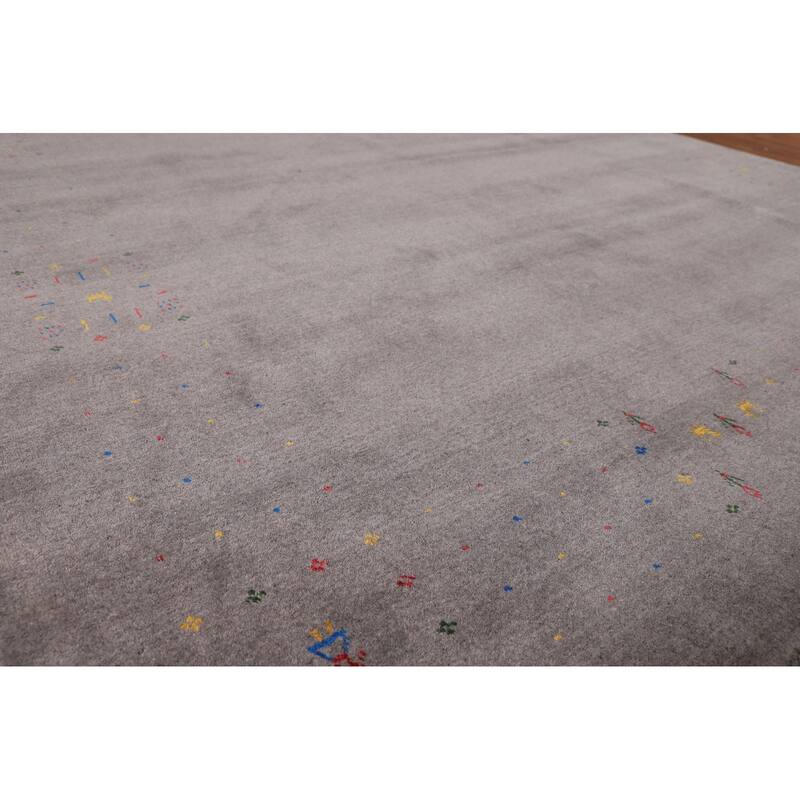 Tribal Gabbeh Indian Area Rug Handmade Wool Carpet - 8'0"x 9'11"