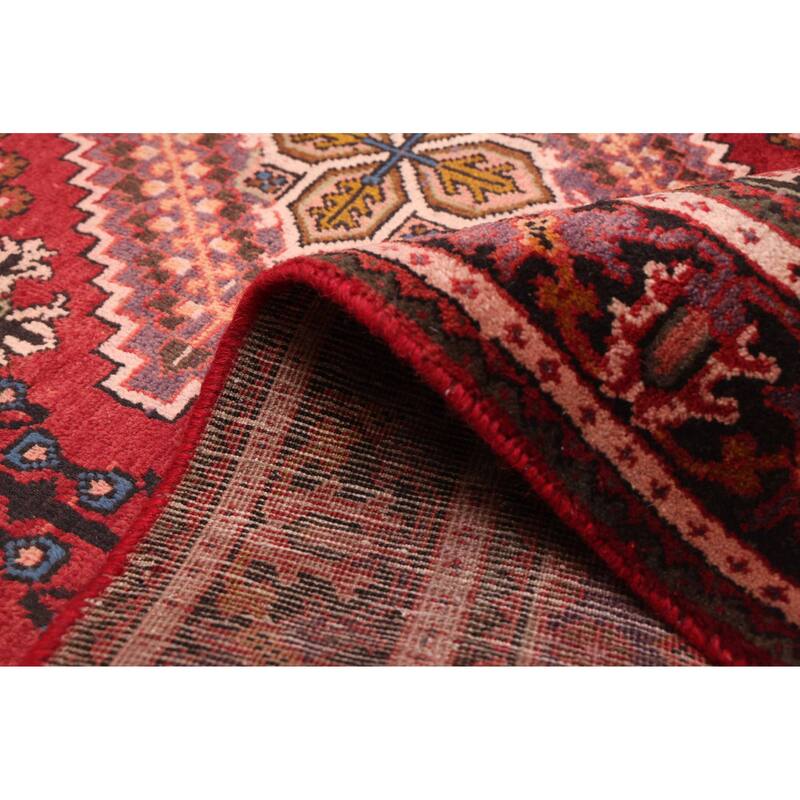 ECARPETGALLERY Hand-knotted Andelz Dark Red Wool Rug - 4'4 x 7'0