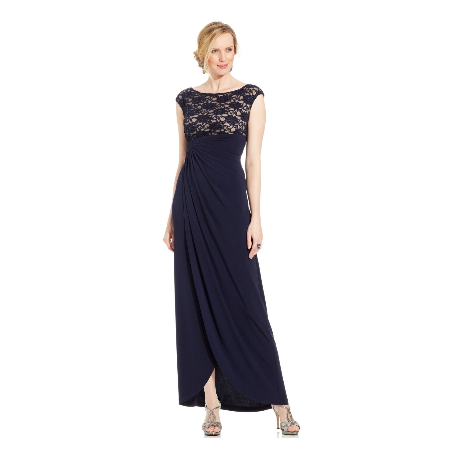 navy empire line dress