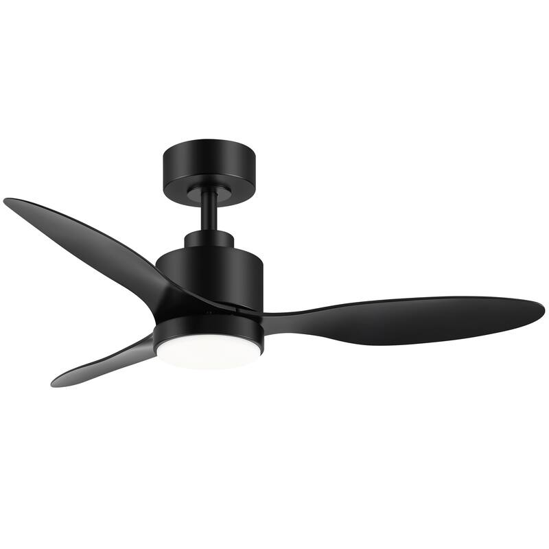 52"/42" Black/Gold LED Ceiling Fan with Lights Remote(3-Blade)