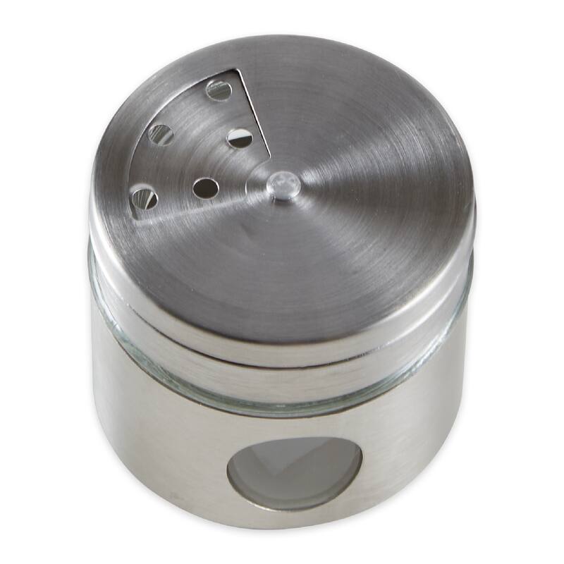 Glass and Steel Spice Shaker Select from Multiple Sizes