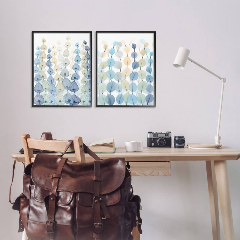 Stupell Seaweeds And Ocean Plants Blue Green Pattern Designs 2pc Multi Piece Framed Wall Art Set