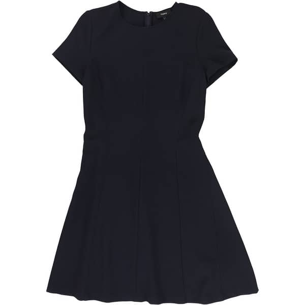 navy blue dress for baby girl Theory Sleeveless A-Line Shift Minidress in Wave main image 1
