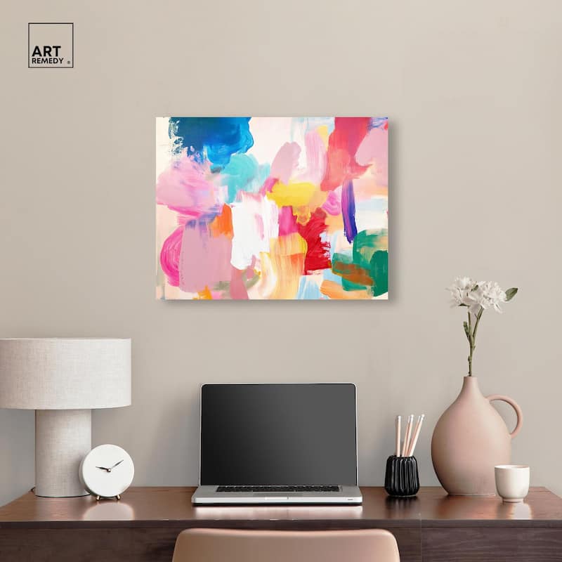 Pastel Riot II Colorful Canvas by Art Remedy, Gallery Wrapped