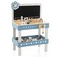 preview thumbnail 2 of 7, Kids Play Tool Workbench Set with 61 Pcs Tool and Parts Set-Blue - 19.5" x 11.5" x 28.5"