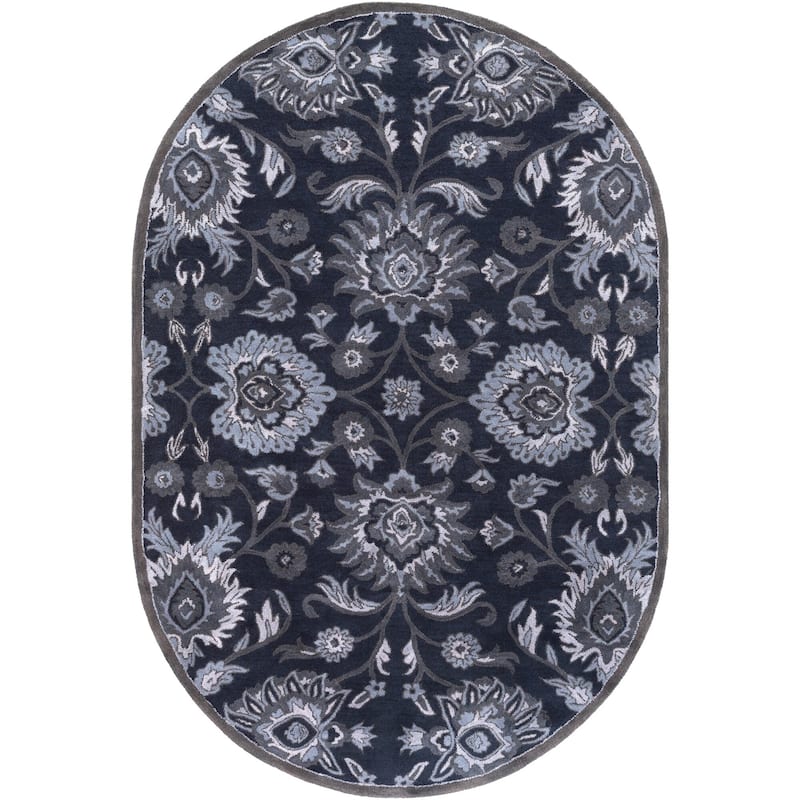 Patchway Handmade Classic Floral Wool Area Rug