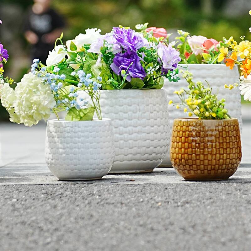 Modern Ceramic Flowerpot (Set of 3)