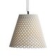 preview thumbnail 1 of 1, Golden Lighting Clarus 14in Integrated LED Pendant in White Sandstone Cement - Black