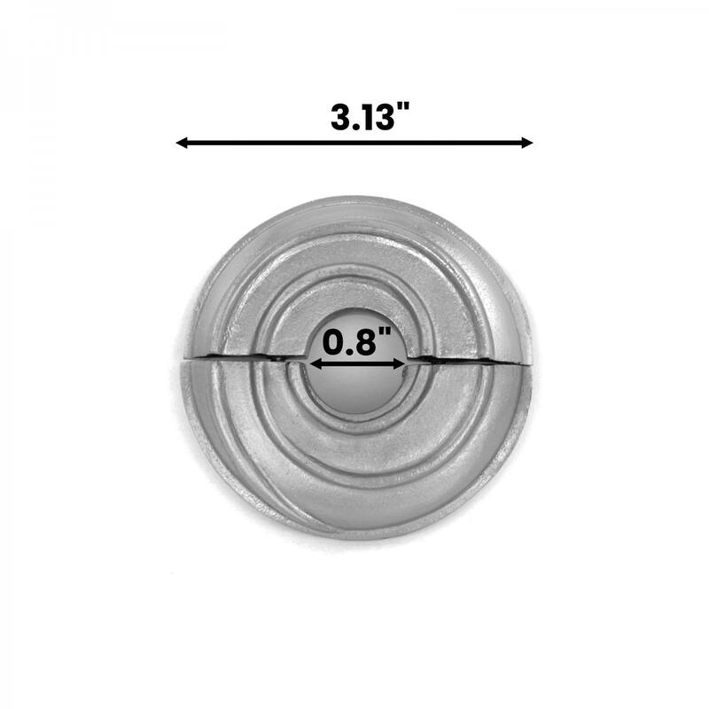 Satin Finish Radiator Flange Spiral 1/2" (IPS) Pipe Flange: 7/8" I D; 3-1/8" O D Renovators Supply