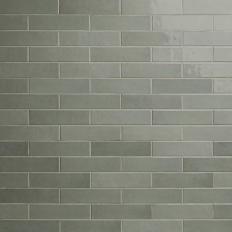Ackland AKNPTHOK3X12G-CA Hoku - 3" x 12" Ceramic Rectangle Wall Tile - - Sage